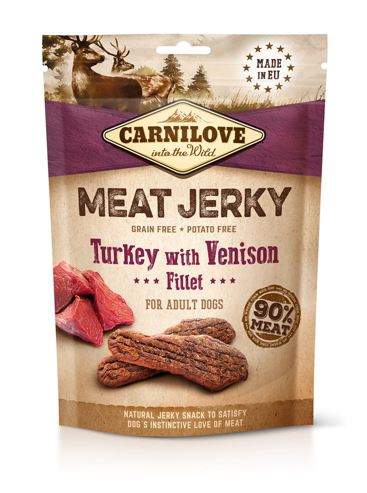 Carnilove Meat Jerky Turkey with Venison Fillet 100 g
