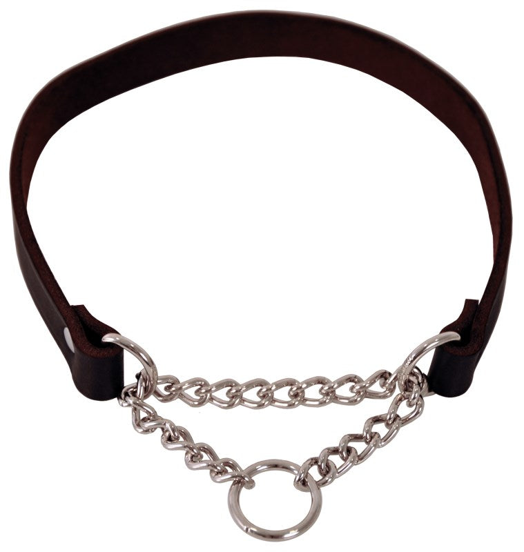 Dogman Läderhalsband Lina Halvstryp Svart