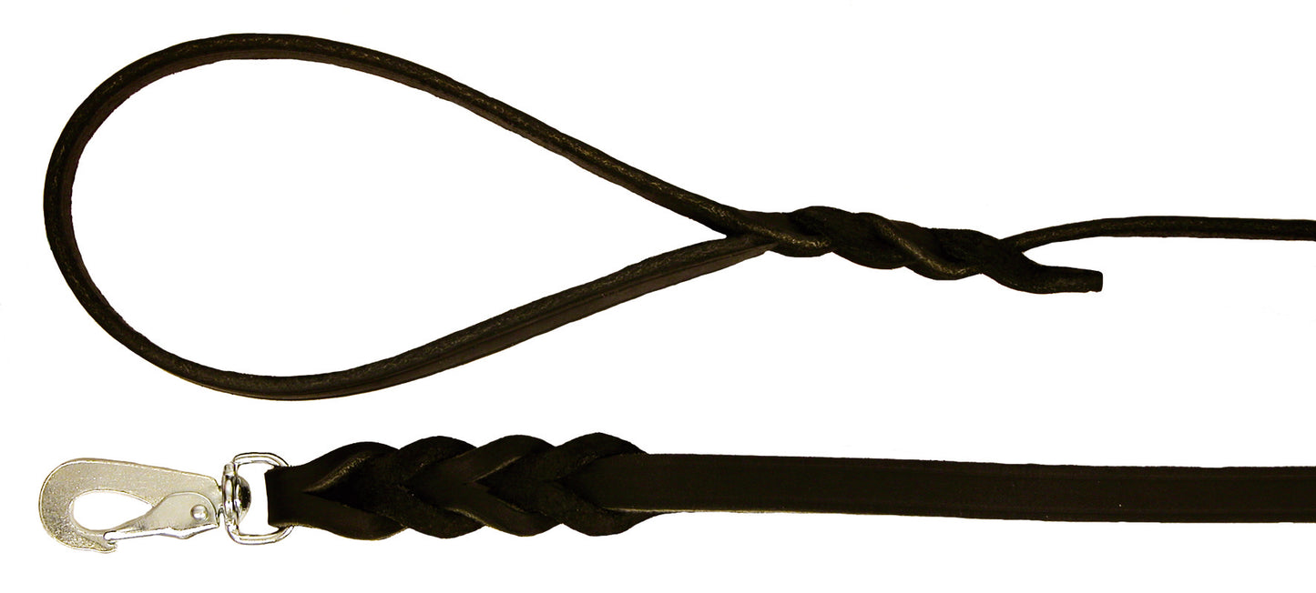 Alac Svart Långt Läderkoppel