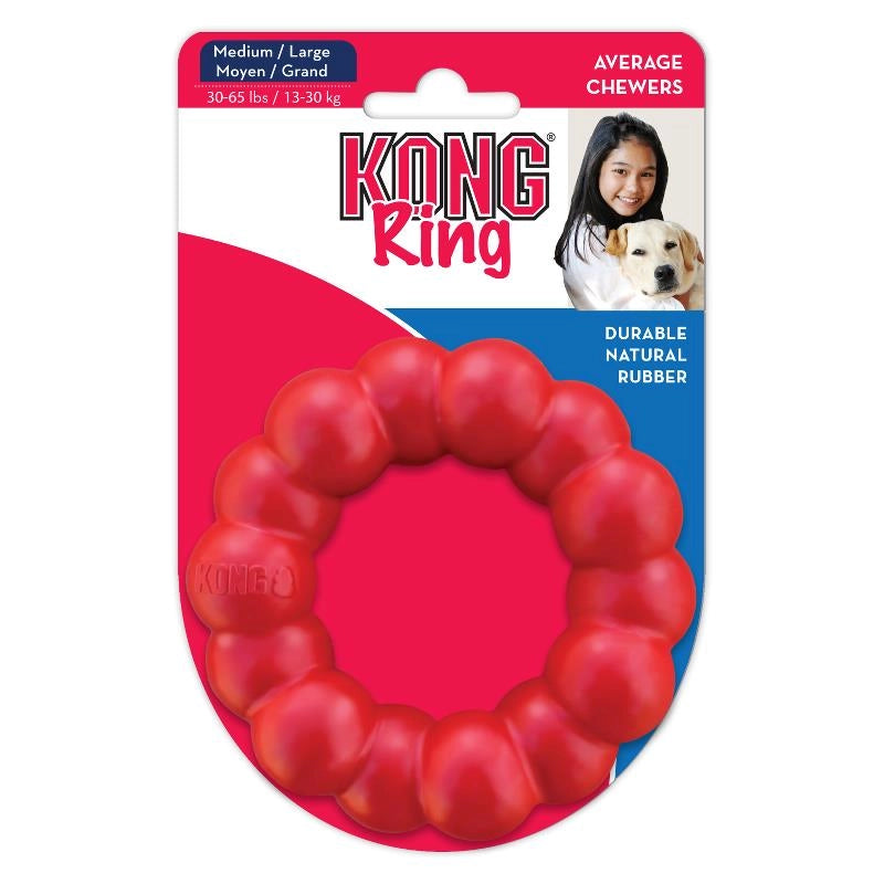 KONG Leksak Ring Classic Röd M/L