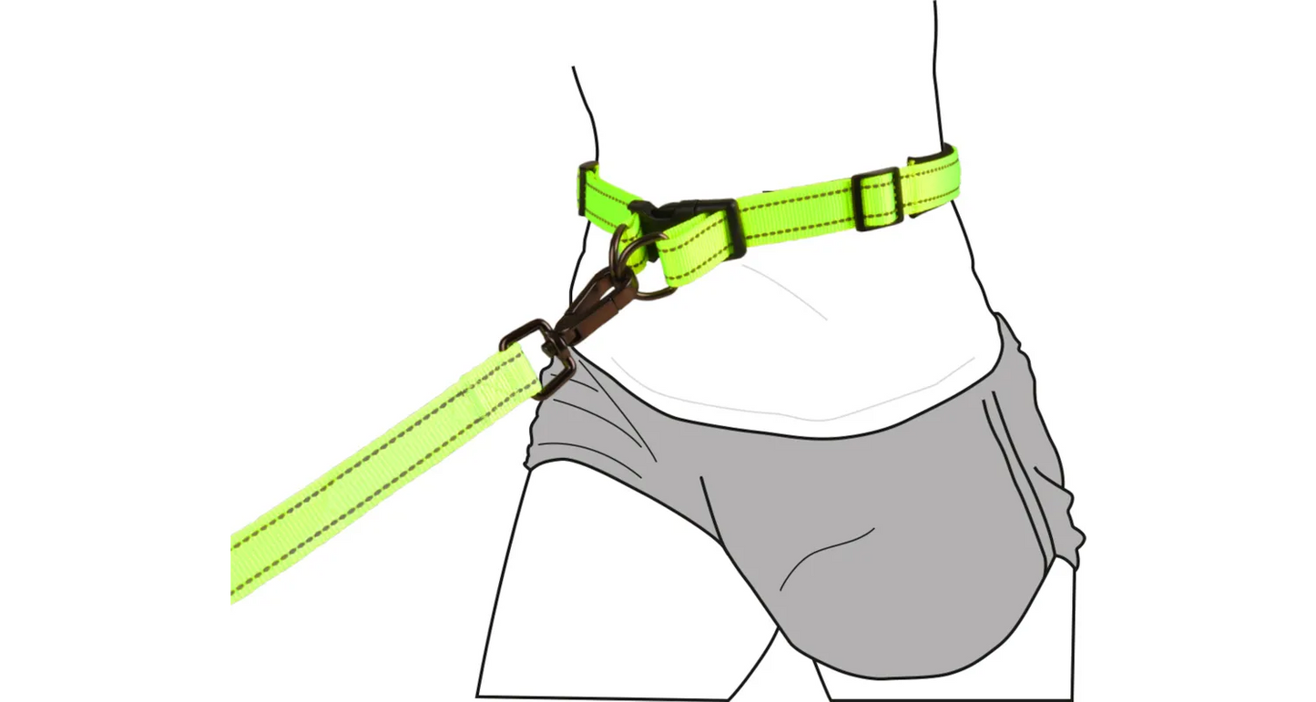 Flamingo joggingkoppel Reflex med stretch och handtag