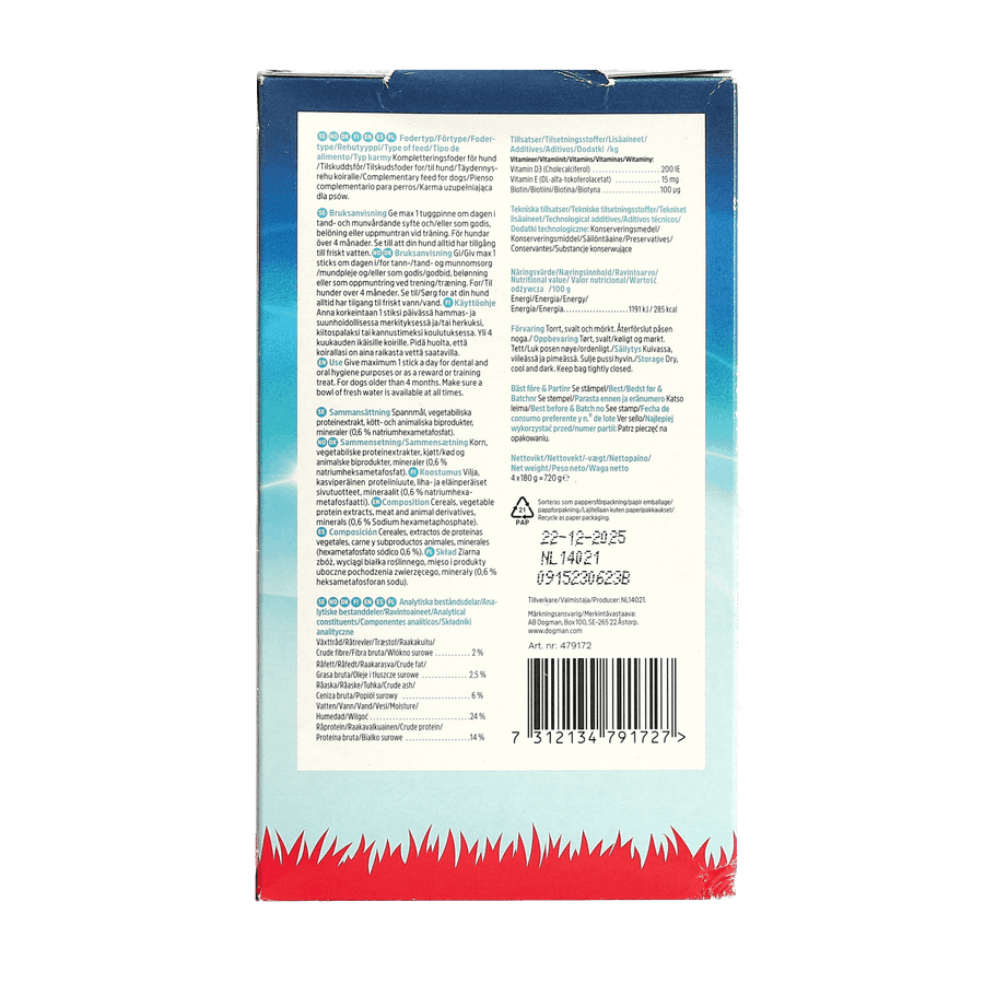 Dogman Sticks Dental Box M/L 28st