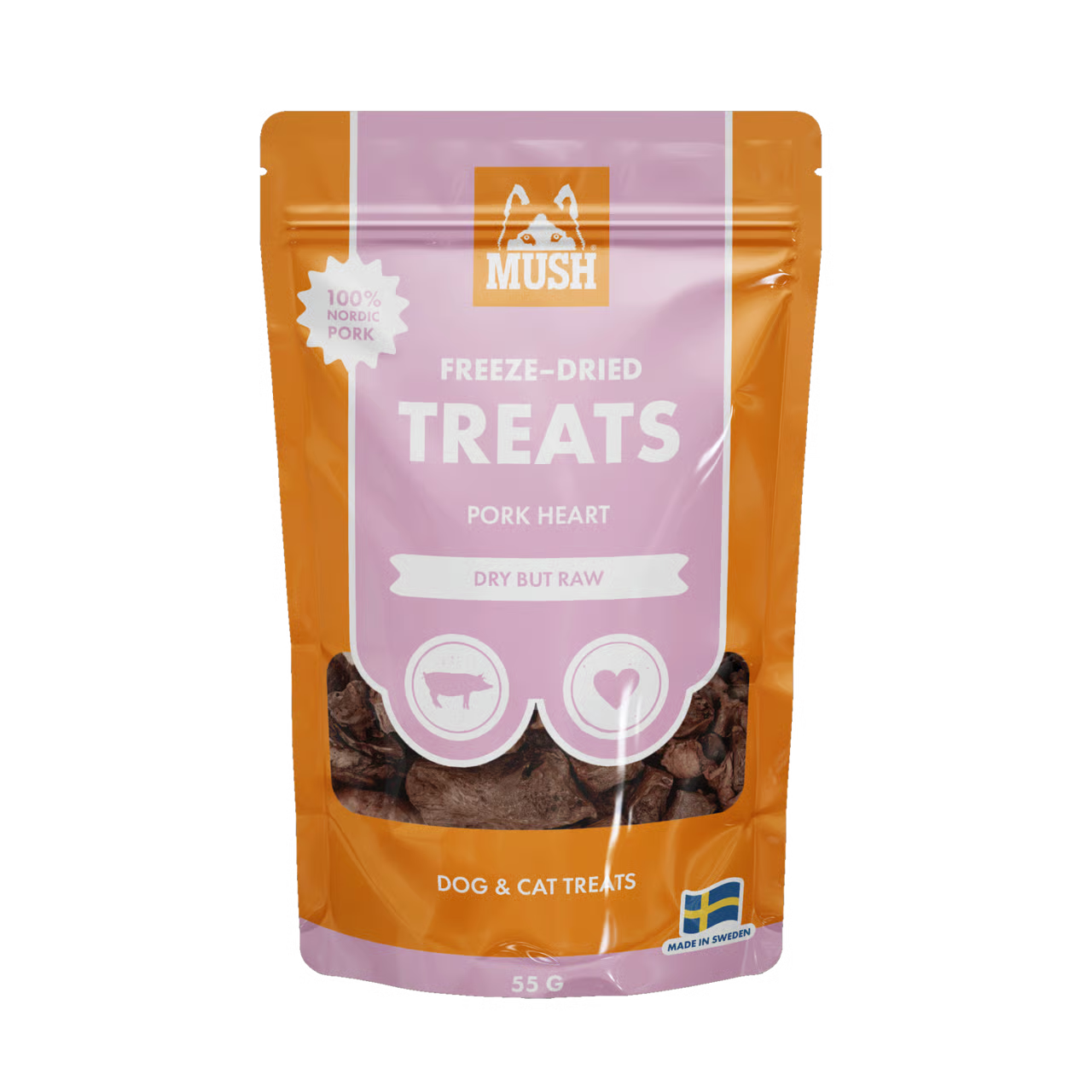 Mush Freeze-driedTreats Grishjärta Frystorkat 50gr