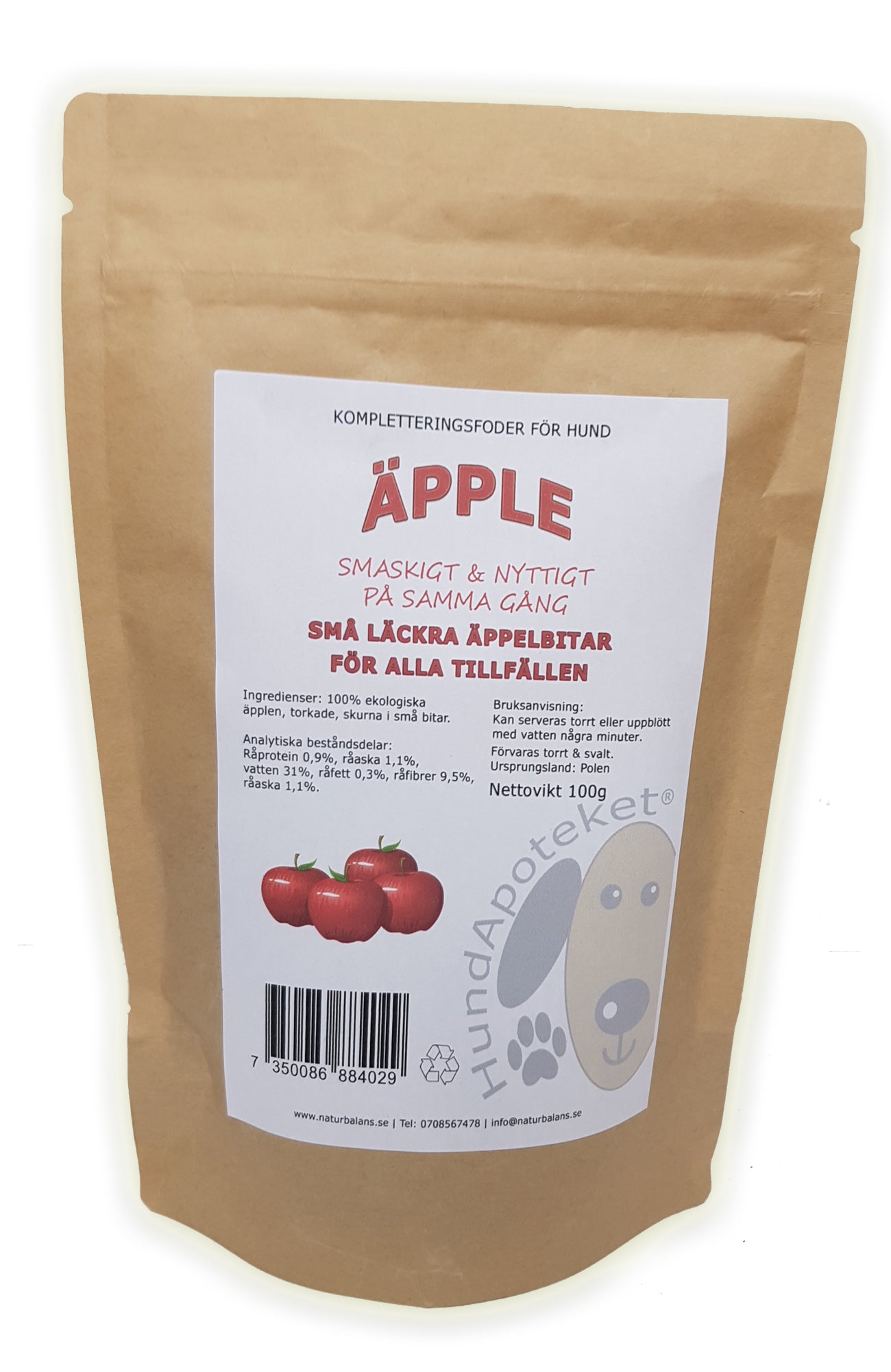 Hundapoteket Äpple 100g