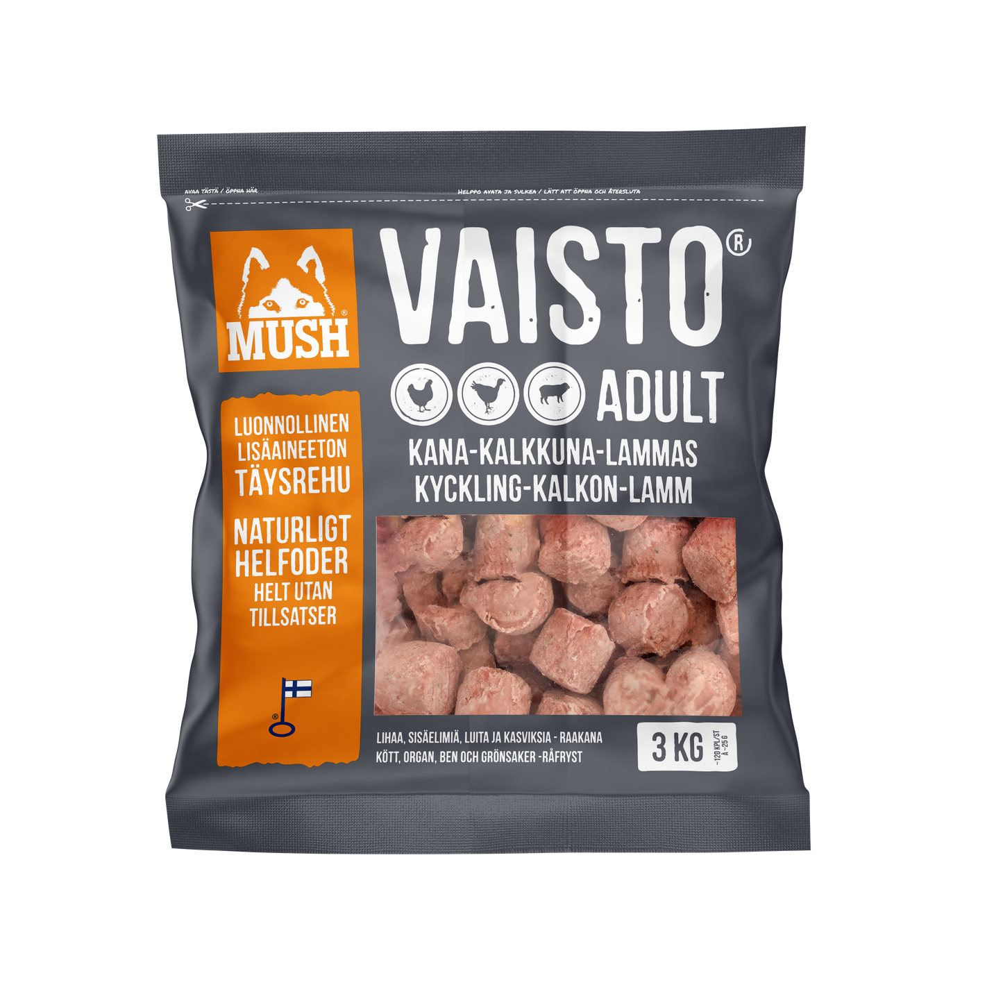 Mush Vaisto Grå 3 kg