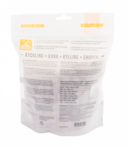 MUSH HELLÄ Frystorkad Kyckling 250 g