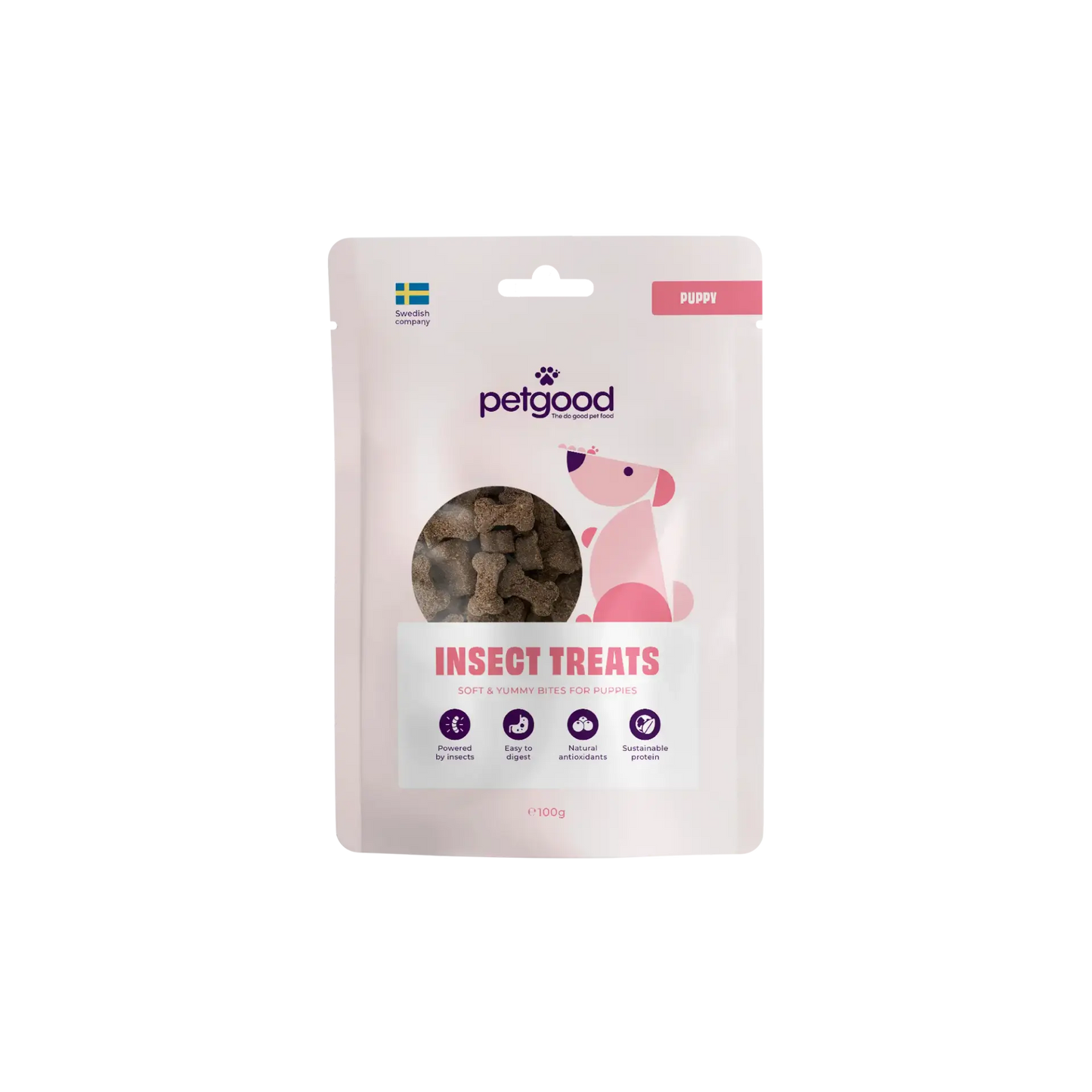 Petgood insektsbaserat valpgodis 100g