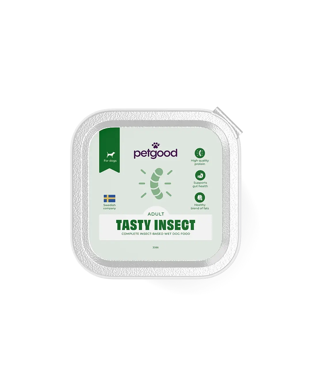 Petgood insektsbaserat våtfoder för vuxna hundar miltupack 6x300gram