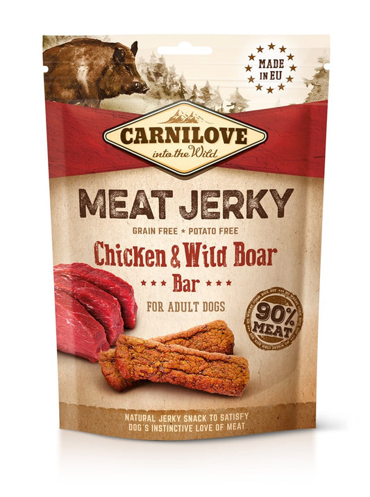 Carnilove Meat Jerky Chicken & Wild Boar Bar 100 g
