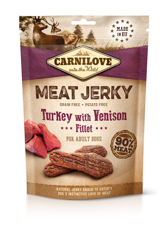 Carnilove Meat Jerky Turkey with Venison Fillet 100 g