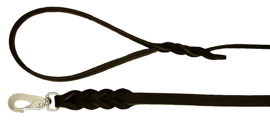 Alac Svart Långt Läderkoppel