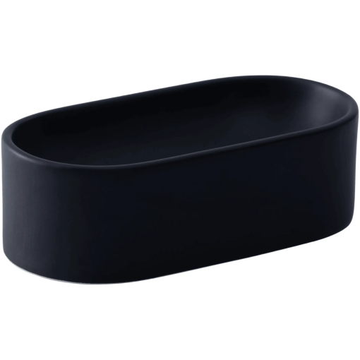 Quapas Keramikskål, oval matt svart 16.5 x 8.5 x 5.5 cm