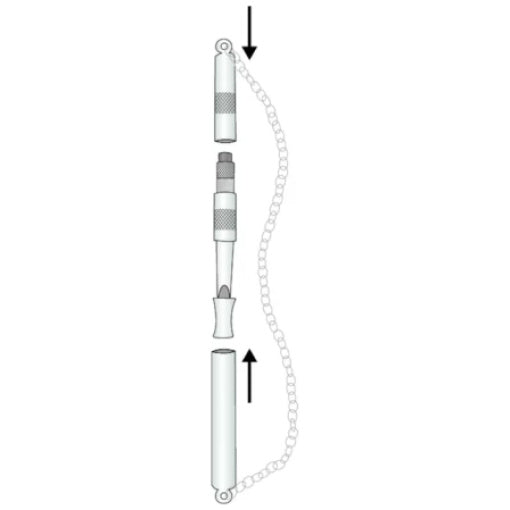 Visselpipa i Metall med Fodral 11 cm