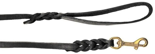 Alac Läderkoppel Svart med mässinghake : 12mmx180cm