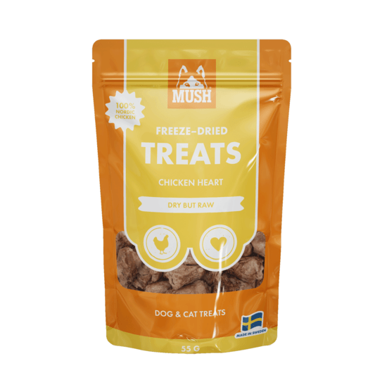 Mush Freeze-dried Treats Frystorkad Kycklinghjärta 50 g