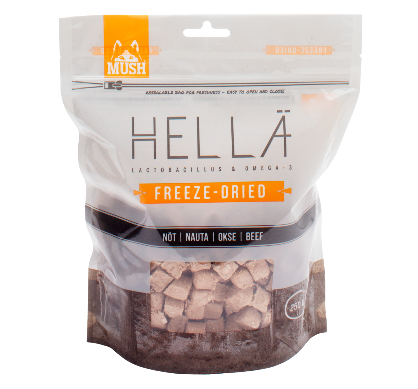 MUSH HELLÄ Frystorkad Nöt 250 g