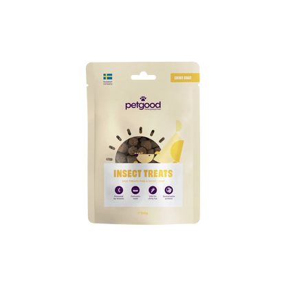 Petgood insektsbaserat hud & päls hundgodis 100g