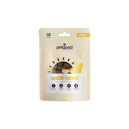 Petgood insektsbaserat hud & päls hundgodis 100g