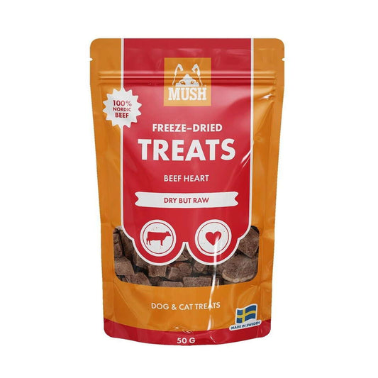 Mush Freeze-dried treats Beef Heart Nöthjärta 50g